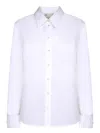 Tory Burch Pleated Detail Shirt In White