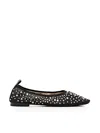 Tory Burch Crystal Ballet Flat In Black