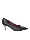 Tory Burch Eleanor 65mm Black Leather Pumps In Black