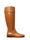 Tory Burch T Lock Riding Boot In Brown
