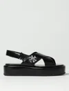 Tory Burch Crisscross Leather Slingback Platform Sandals In Black