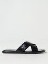Tory Burch T Lock Cross Band Slide In Black