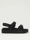 Tory Burch Kira Woven Platform Sandals In Black