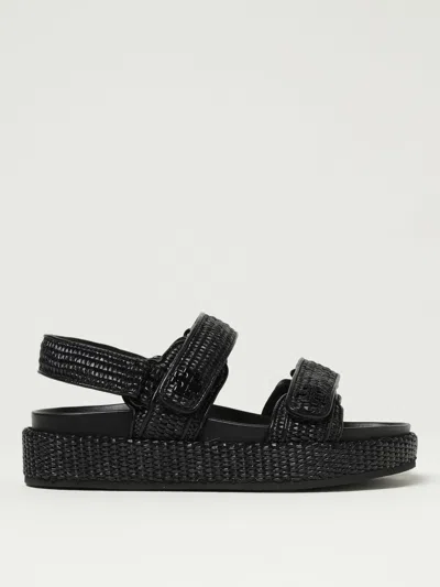 TORY BURCH FLAT SANDALS TORY BURCH WOMAN COLOR BLACK,H13996002