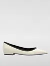 Tory Burch Double T Pointed-toe Flats In Weiss