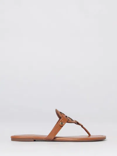 Tory Burch Miller Leather Thong Sandals In Brown