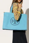 Tory Burch Ella Colorblock Canvas Tote In Multicolour