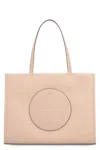 Tory Burch Small Ella Embossed Tote Bag In Nude