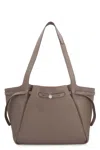 Tory Burch Shopping Bag Romy In Leather In Gray