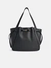 Tory Burch 'shopping Romy' Black Leather Bag In Black