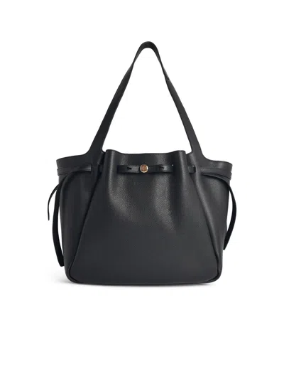 Tory Burch Shopping Romy Black Leather Bag