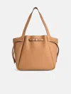 Tory Burch 'shopping Romy' 'tiramisu' Beige Leather Bag In Sand