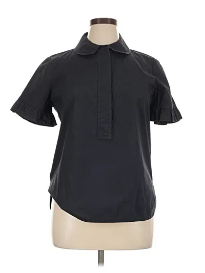 Pre-owned Tory Burch Short Sleeve Blouse In Black