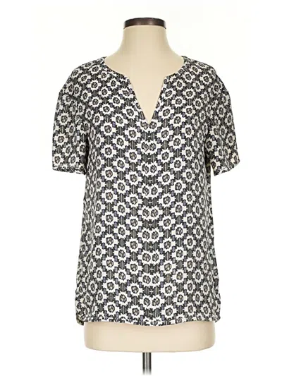 Pre-owned Tory Burch Short Sleeve Blouse In Gray