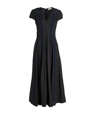 Tory Burch Short Sleeve Dress In Black