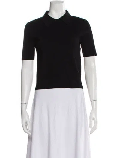 Pre-owned Tory Burch Short Sleeve Polo In Blue