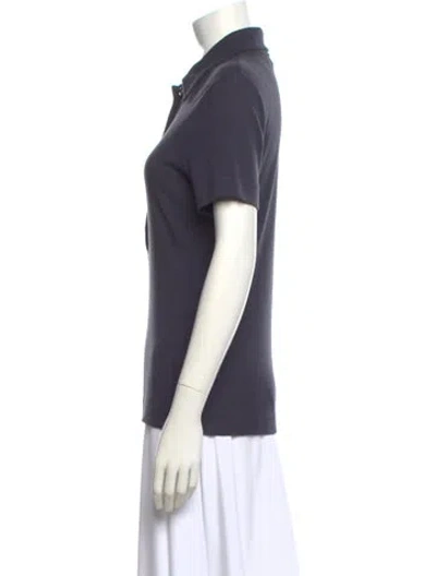 Pre-owned Tory Burch Short Sleeve Polo In Blue