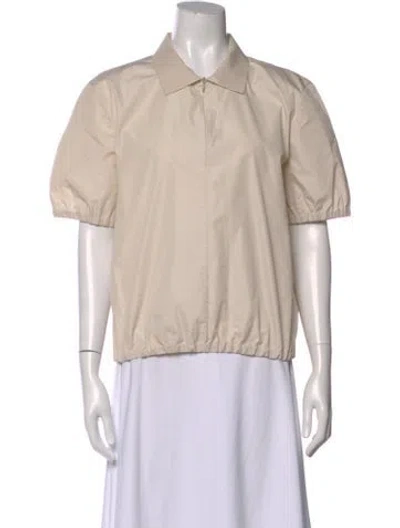 Pre-owned Tory Burch Short Sleeve Polo In Neutral