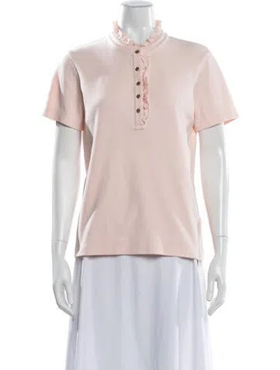 Pre-owned Tory Burch Short Sleeve Polo In Orange