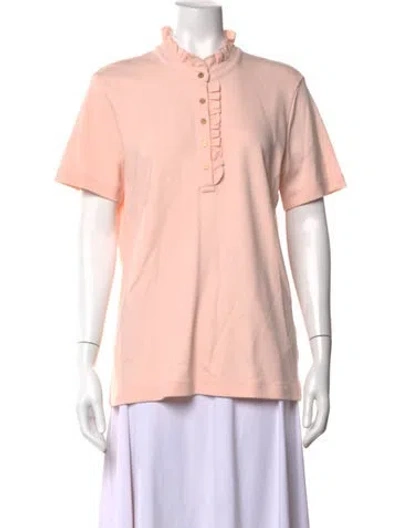 Pre-owned Tory Burch Short Sleeve Polo In Orange
