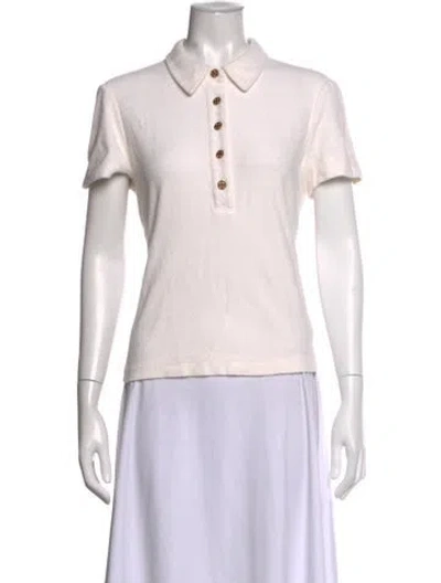 Pre-owned Tory Burch Short Sleeve Polo In Pink