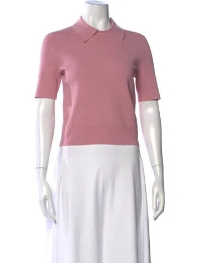 Pre-owned Tory Burch Short Sleeve Polo In Pink
