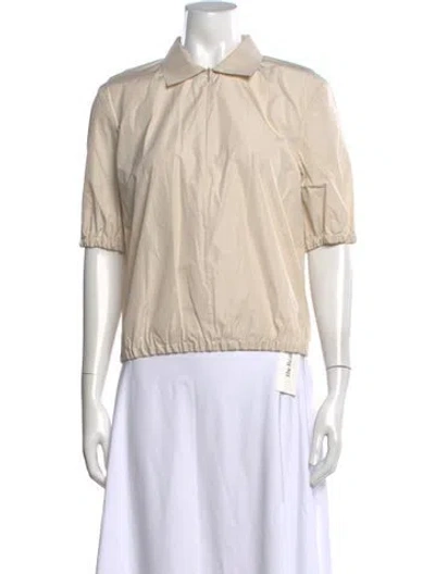 Pre-owned Tory Burch Short Sleeve Polo W/ Tags In Neutrals