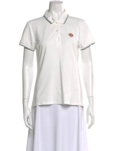Pre-owned Tory Burch Short Sleeve Polo In White