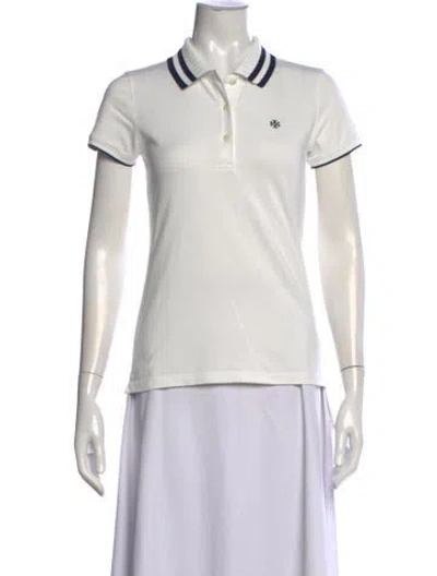 Pre-owned Tory Burch Short Sleeve Polo In White