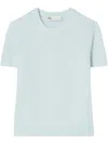 Tory Burch Cashmere Silk T-shirt In Blue
