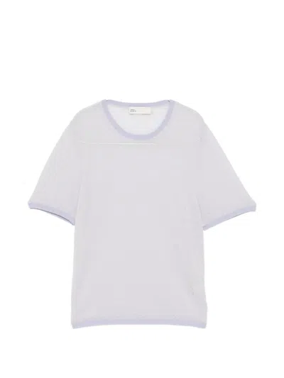 Tory Burch Short-sleeve T-shirt In Gray
