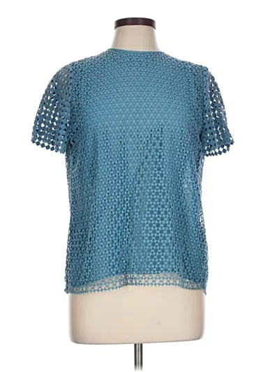 Pre-owned Tory Burch Short Sleeve T-shirt In Teal
