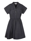 Tory Burch Short-sleeved Dress In Black