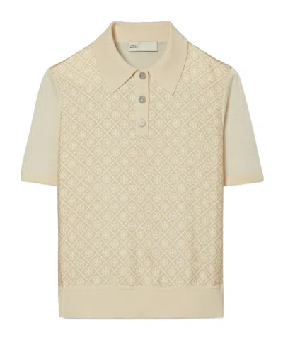 Tory Burch Short-sleeved Polo Shirt In Nude