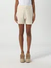 Tory Burch Monogram Jacquard Mini Shorts In Ivory