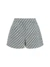 Tory Burch Printed Poppin Cotton Short With Back Pocket In Blue Mini Zebra