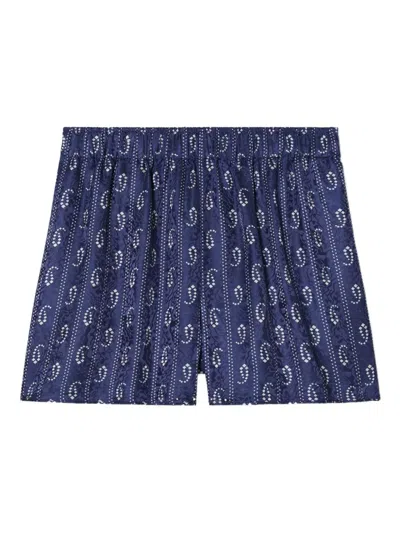 Tory Burch Shorts Camp In Blue