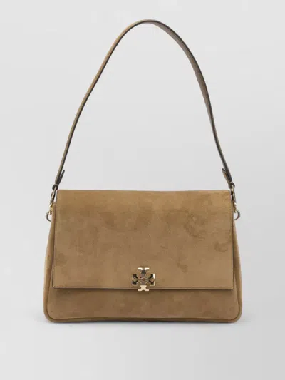 Tory Burch Shoulder Bag Adjustable Strap Gold Tone Hardware In Brown