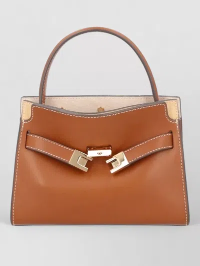Tory Burch Shoulder Bag Structured Silhouette Top Handle In Neutral