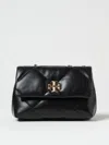 Tory Burch Kira Double Strap Black Leather Bag In Black