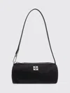 Tory Burch Virginia Nylon Cylindrical Shoulder Bag In Black