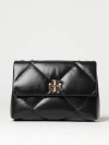 Tory Burch Kira Double Strap Black Leather Bag In Black