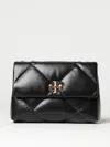 Tory Burch Kira Double Strap Black Leather Bag In Black