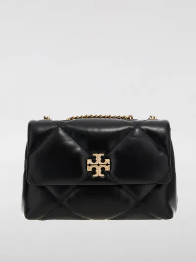 Tory Burch Kira Diamond Quilt Pave Small Shoulder Bag In Black