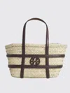 Tory Burch Small Ella Woven-raffia Tote Bag In Brown