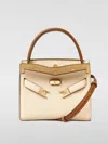 Tory Burch Lee Radziwill Petite Double Top-handle Bag In Brown