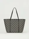 Tory Burch Embroidered Canvas T Monogram Shopping Bag