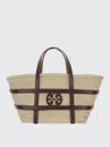 Tory Burch Ella Bucket Bag In Beige Straw In Multi