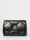 Tory Burch Small Kira Diamond Quilted Convertible Leather Shoulder Bag In Black