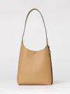 Tory Burch Light Brown Leather Hobo Romy Small Shoulder Bag In Brown